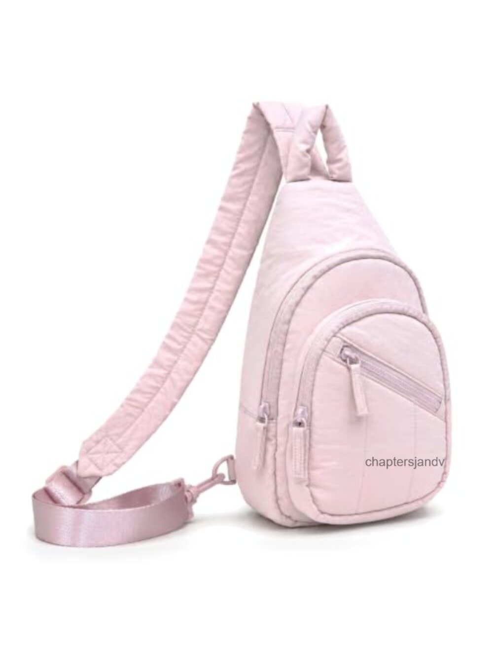 Quilted Nylon Crossbody Sling Bag RFID Water Bottle Pocket Lightweight